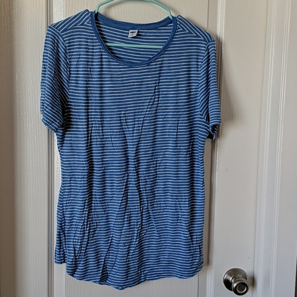 Blue and white stripped shirt